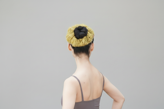 ballet accessories, scrunchie, mohair, ballet bun