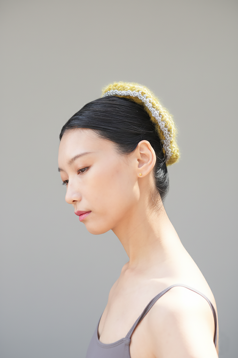 ballet accessories, scrunchie, mohair, ballet bun