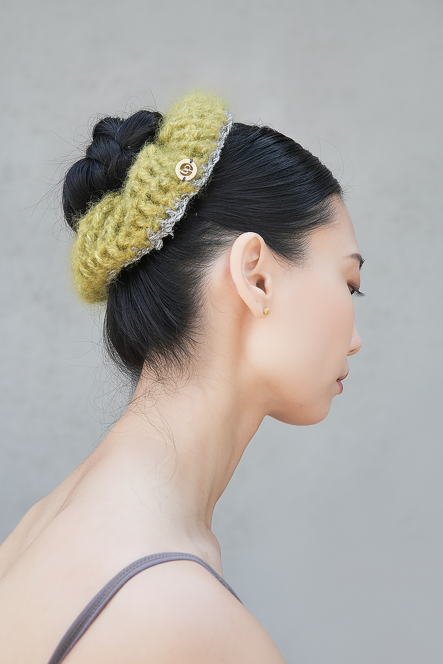 ballet accessories, scrunchie, mohair, ballet bun